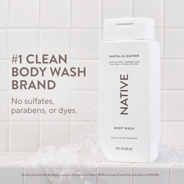 Native Santal & Leather Nourishing Body Wash 18 fl oz