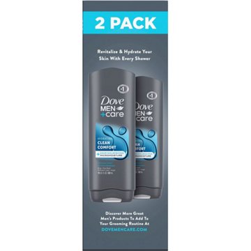 Dove Men+Care Face & Body Wash - Clean Comfort, 2 pk, 18 oz