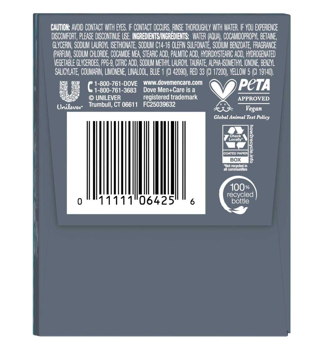 Dove Men+Care Face & Body Wash - Clean Comfort, 2 pk; image 2 of 2