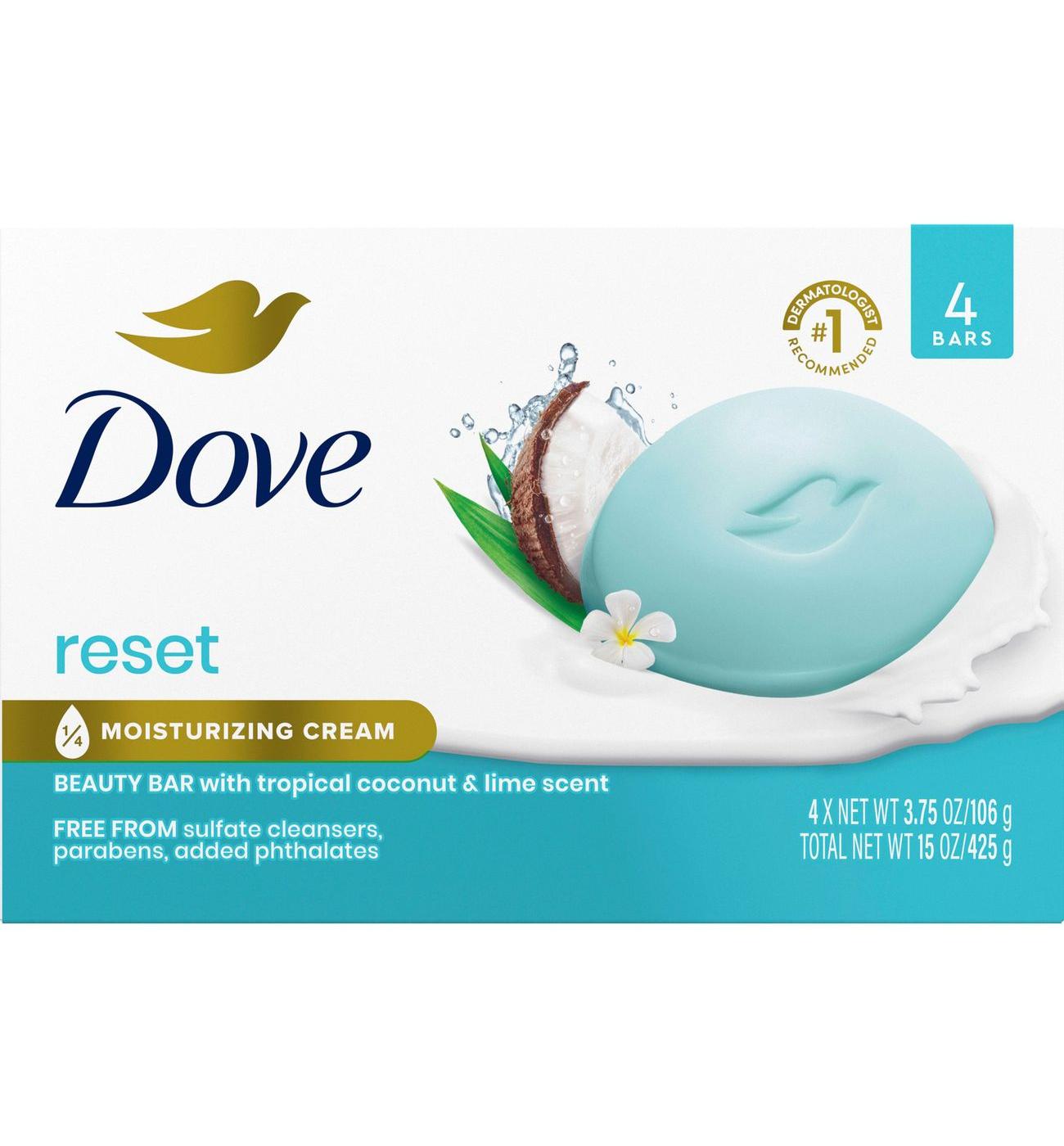 Dove Reset Bar Soap - Coconut & Lime; image 1 of 2