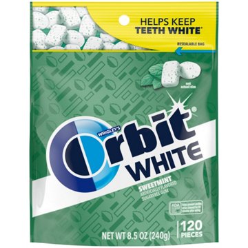 Orbit White Sweetmint Sugar Free Gum, 120 pc