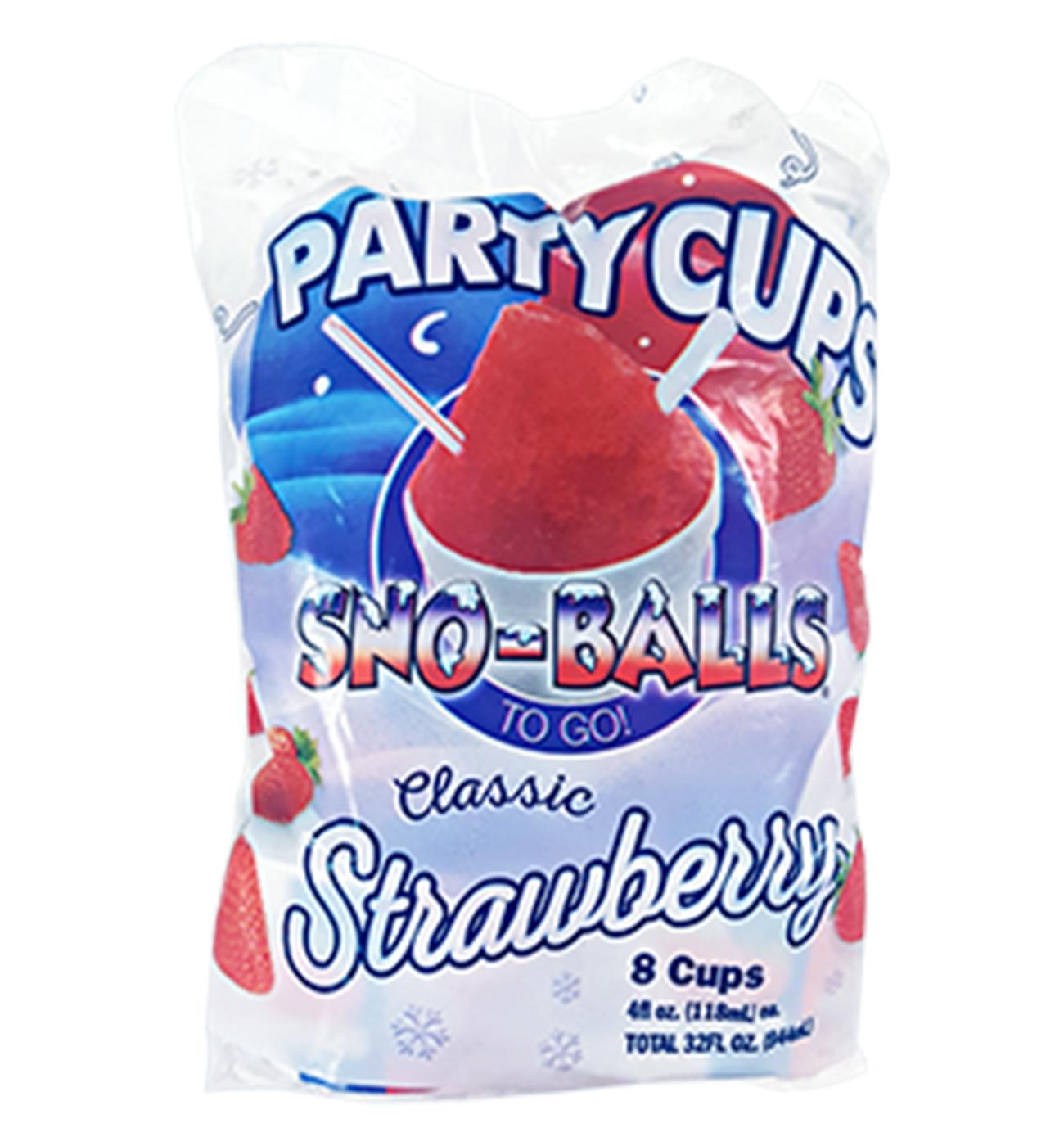 Sno-Balls To Go Classic Strawberry Party Cups; image 1 of 2
