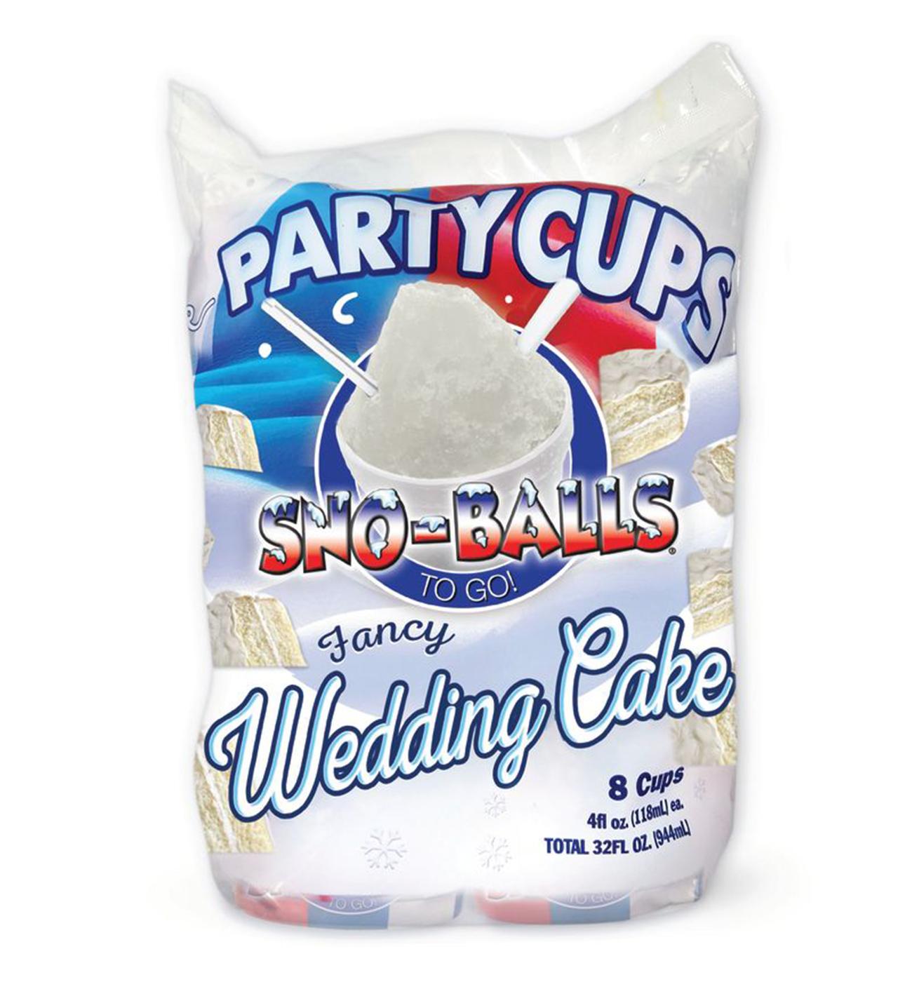 Sno-Balls To Go Fancy Wedding Cake Party Cups; image 1 of 2