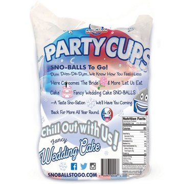 Sno-Balls To Go Fancy Wedding Cake Party Cups