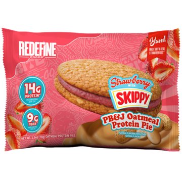 Redefine Foods Oatmeal Protein Pie PB&J Strawberry