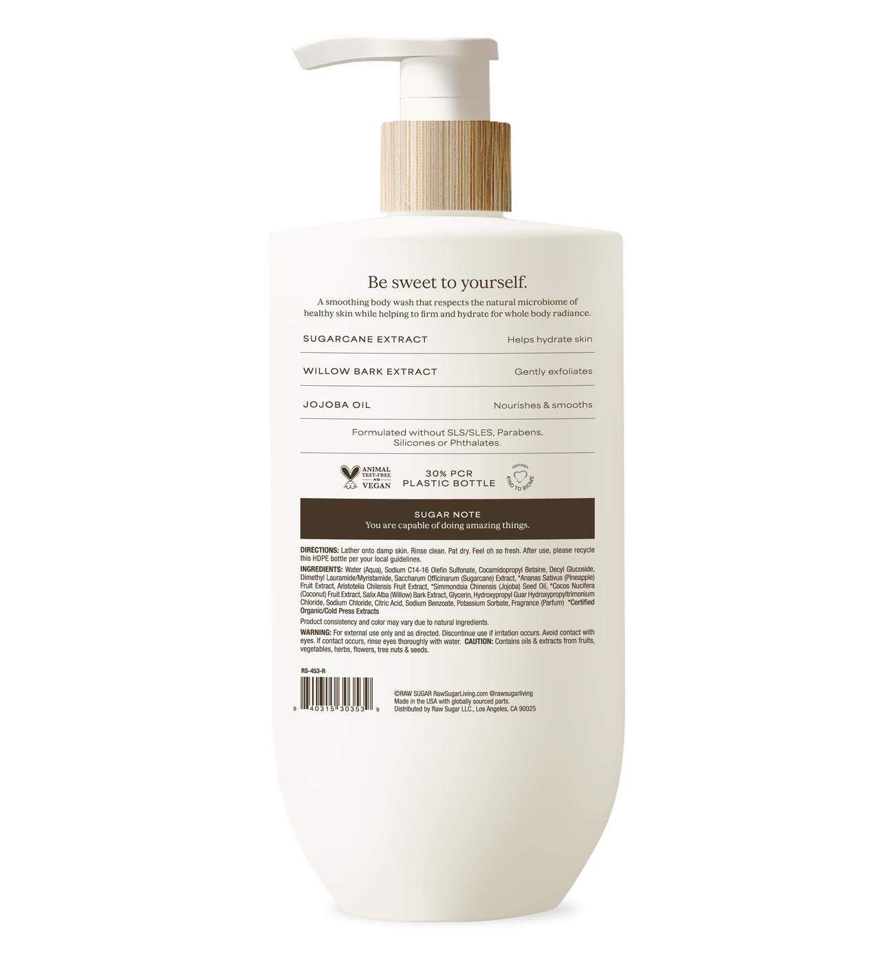 Raw Sugar Radiance Body Wash - Pineapple Maqui Berry Reviver; image 2 of 2
