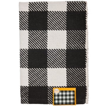 Destination Holiday Black & White Checkered Scatter Rug