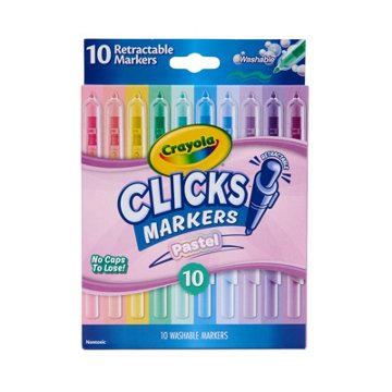 Crayola Clicks Retractable Markers - Pastel