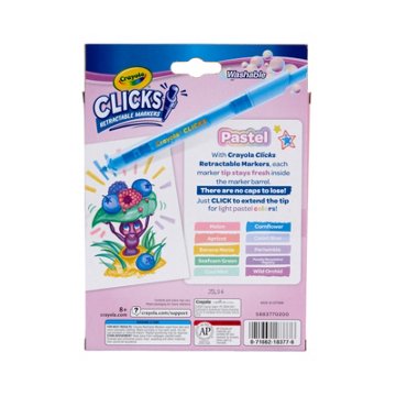 Crayola Clicks Retractable Markers - Pastel
