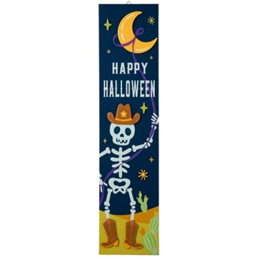 Destination Holiday Cowboy Skeleton Porch Leaner