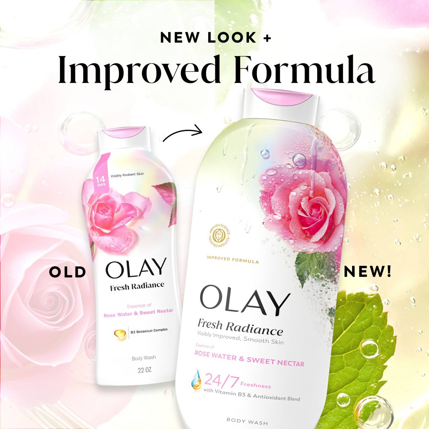 Olay Fresh Radiance Body Wash - Rose Water & Sweet Nectar; image 4 of 8