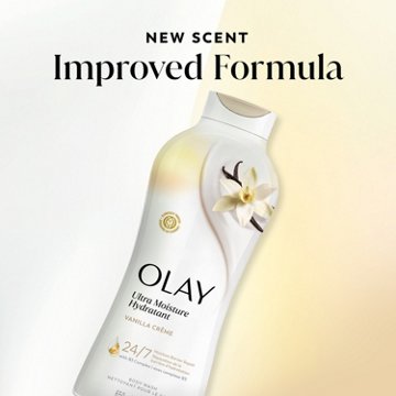 Olay Ultra Moisture Body Wash with Vanilla Creme, Vitamin B3 and Hyaluronic Blend, 22oz, 22 oz