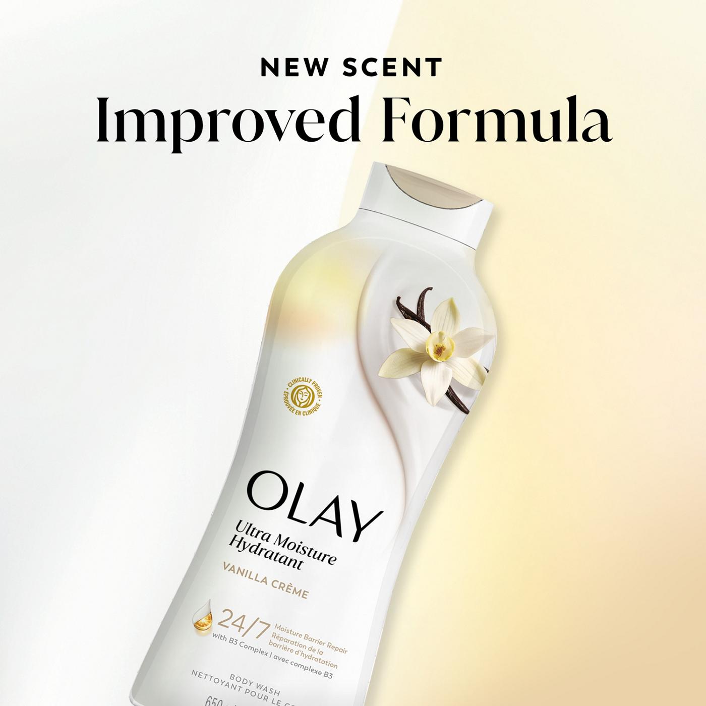 Olay Ultra Moisture Body Wash with Vanilla Creme, Vitamin B3 and Hyaluronic Blend, 22oz; image 8 of 10