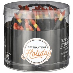 Destination Holiday Candy Corn String Lights, 50 ct, 13'