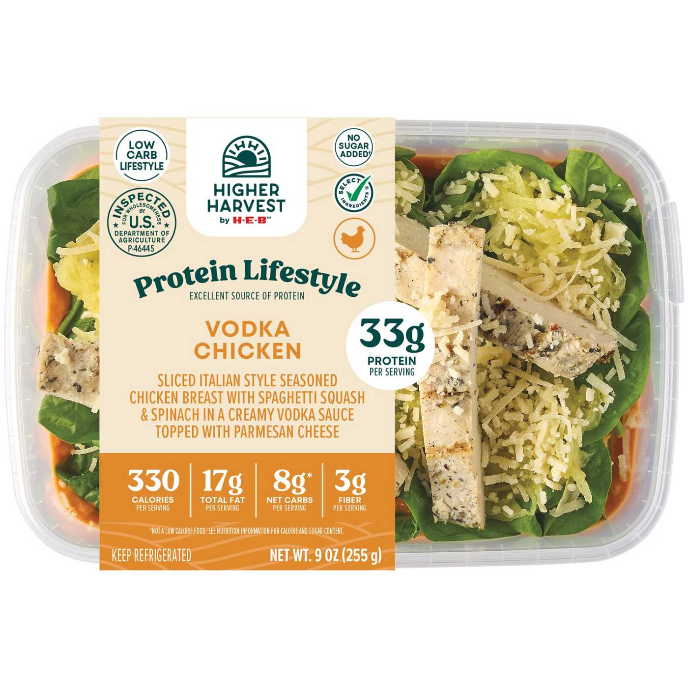 Higher Harvest by H-E-B 33g Protein Lifestyle Meal - Vodka Chicken; image 1 of 10
