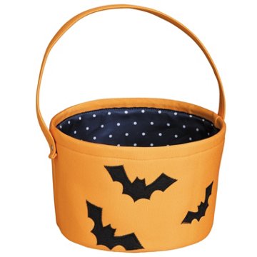 Destination Holiday Bat Canvas Halloween Bucket