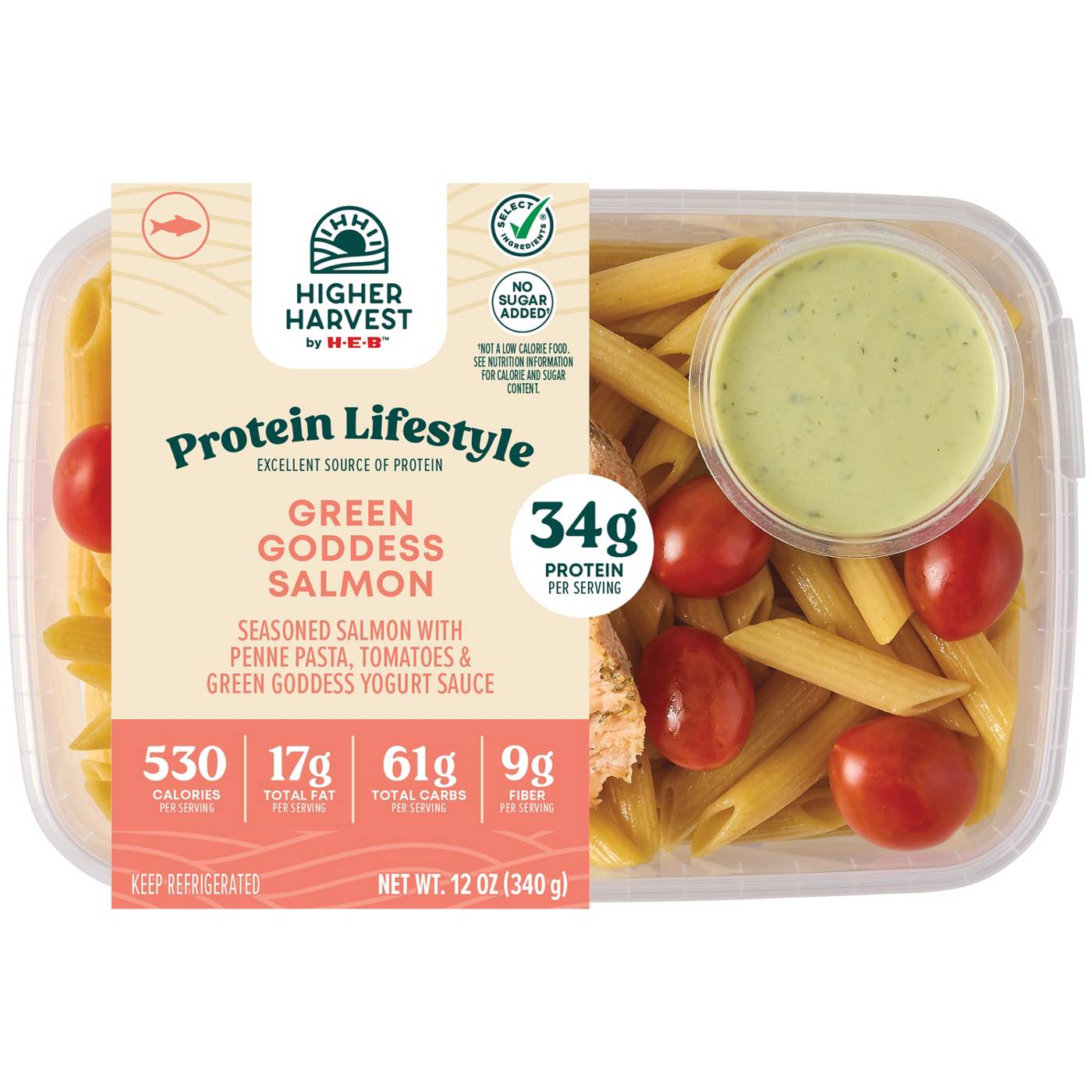 Higher Harvest by H-E-B 34g Protein Lifestyle Meal - Green Goddess Salmon; image 1 of 10