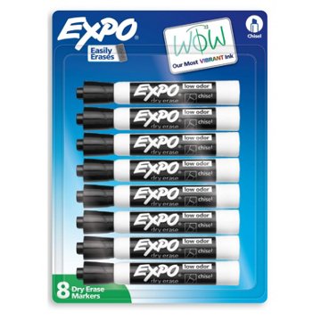 EXPO Dry Erase Black Chisel