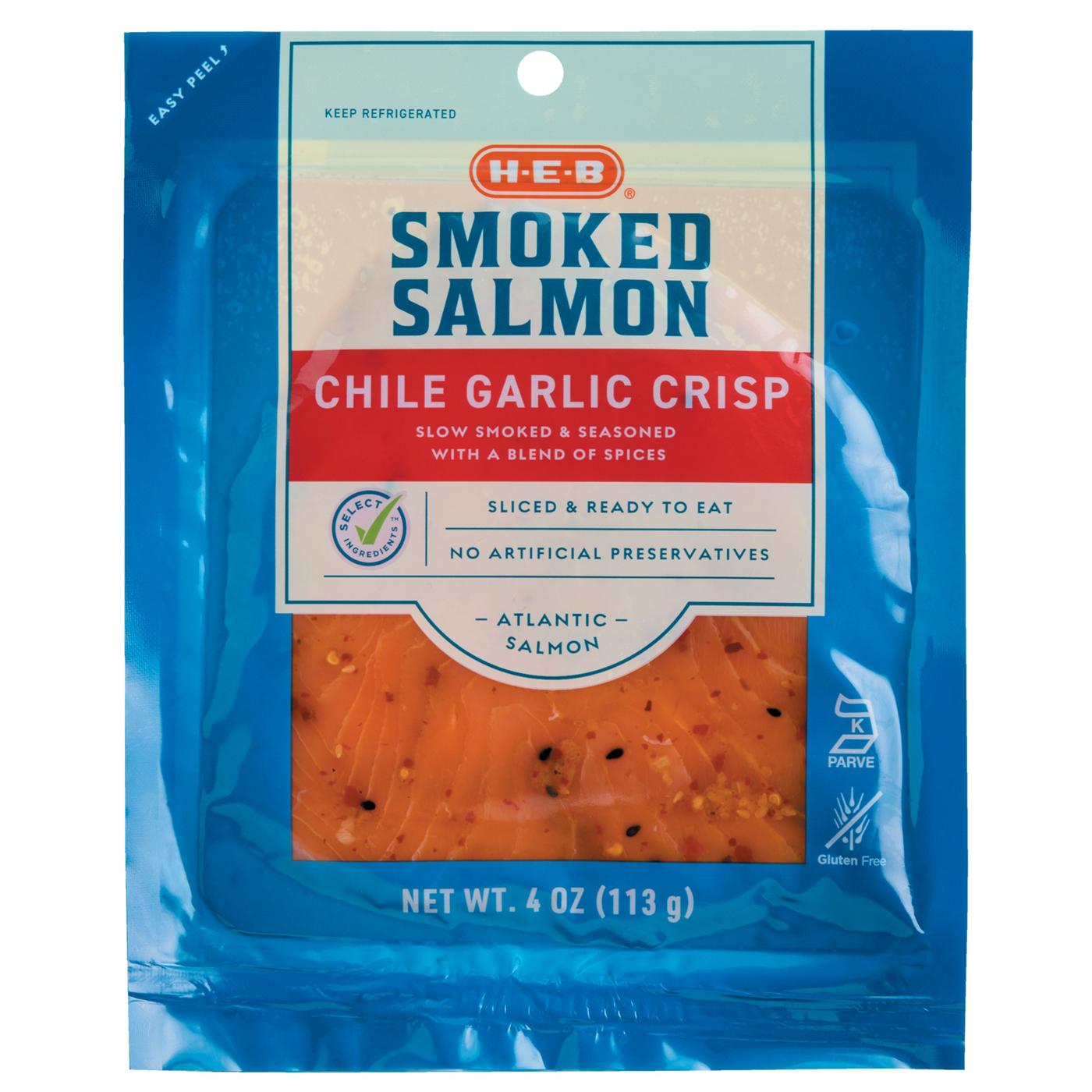 H-E-B Smoked Atlantic Salmon - Chili Garlic Crisp; image 1 of 2