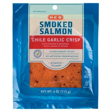 H-E-B Smoked Atlantic Salmon - Chili Garlic Crisp, 4 oz