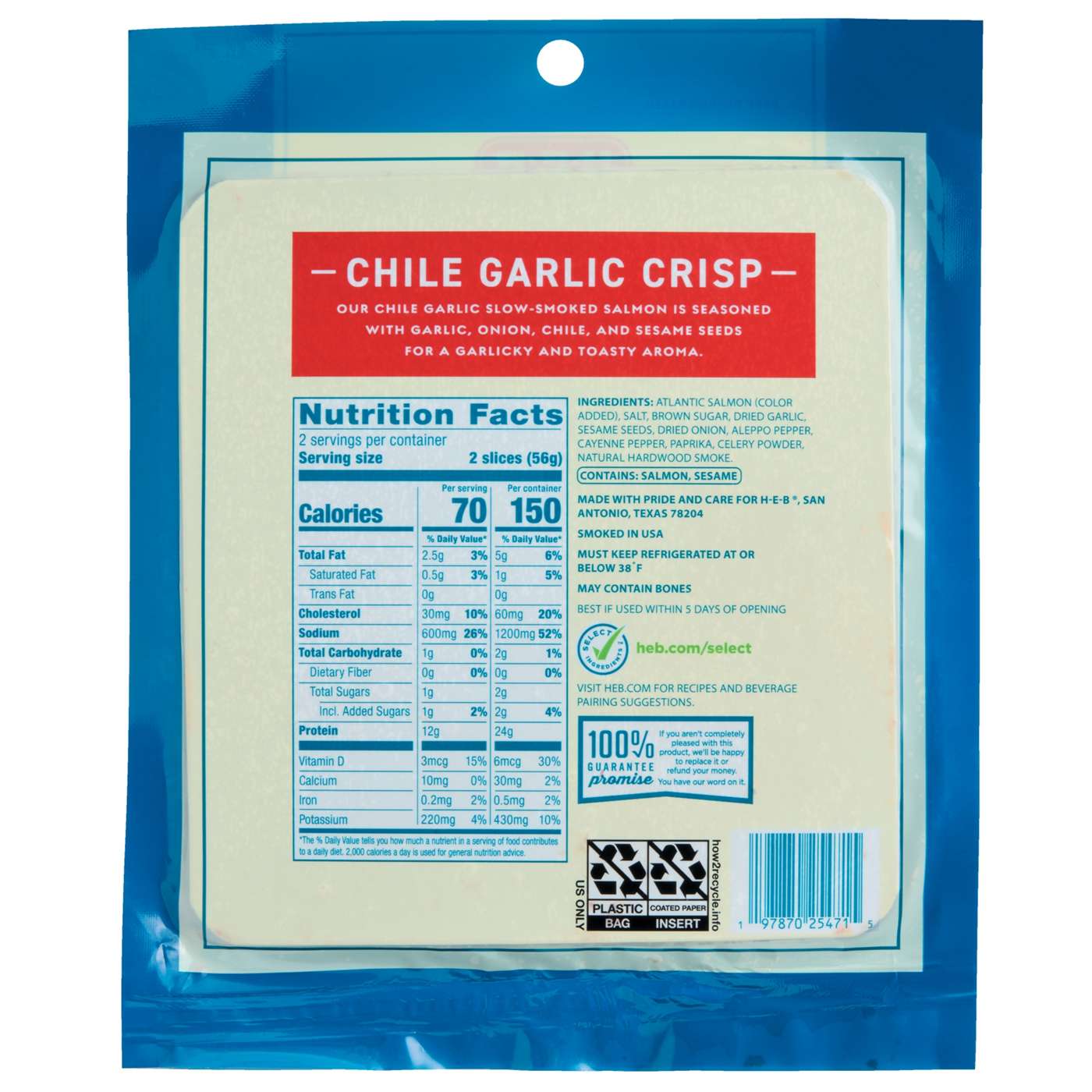 H-E-B Smoked Atlantic Salmon - Chili Garlic Crisp; image 2 of 2