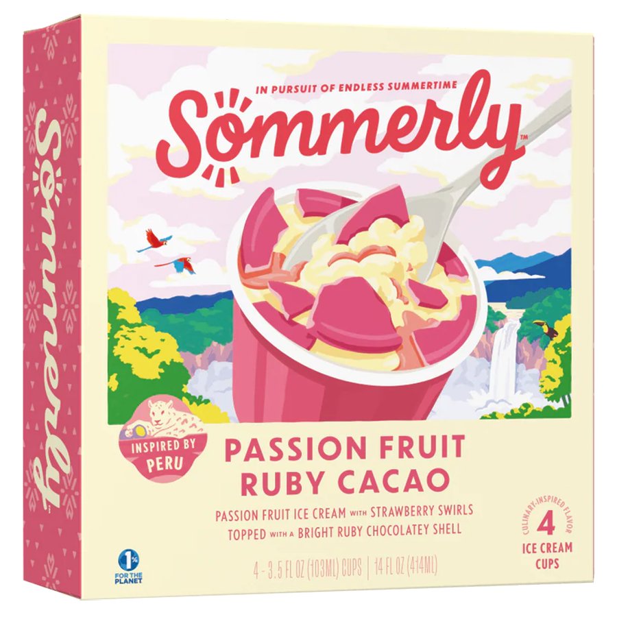 Mario's Raspberry Ripple Ice Cream, 16.9 oz | Central Market