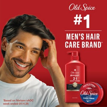 Old Spice Classic Pomade for Men, Men's Hair Styling Pomade, Medium Hold, Matte Finish, 2.22 oz