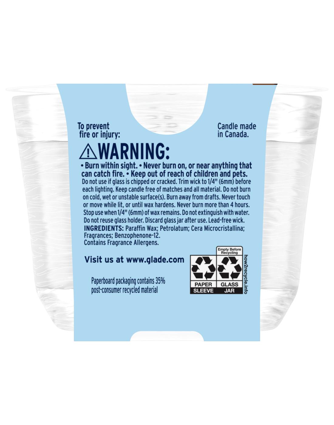 Glade 3 Wick Candle - Coconut Water & Beach Grass; image 2 of 2