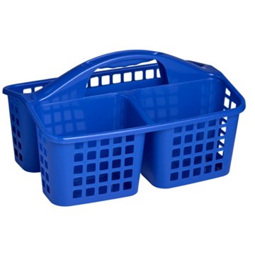 Destination Holiday Plastic Shower Caddy - Blue, 11.8" x 7.8"