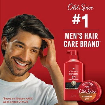 Old Spice Flexible Fiber for Men, Men's Hair Styling Fiber, Low Hold, Low Shine, 2.22 oz