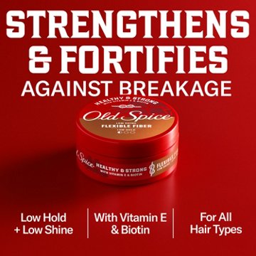 Old Spice Flexible Fiber for Men, Men's Hair Styling Fiber, Low Hold, Low Shine, 2.22 oz