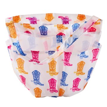 Destination Holiday Cowboy Boots Soft Sided Shower Caddy Tote