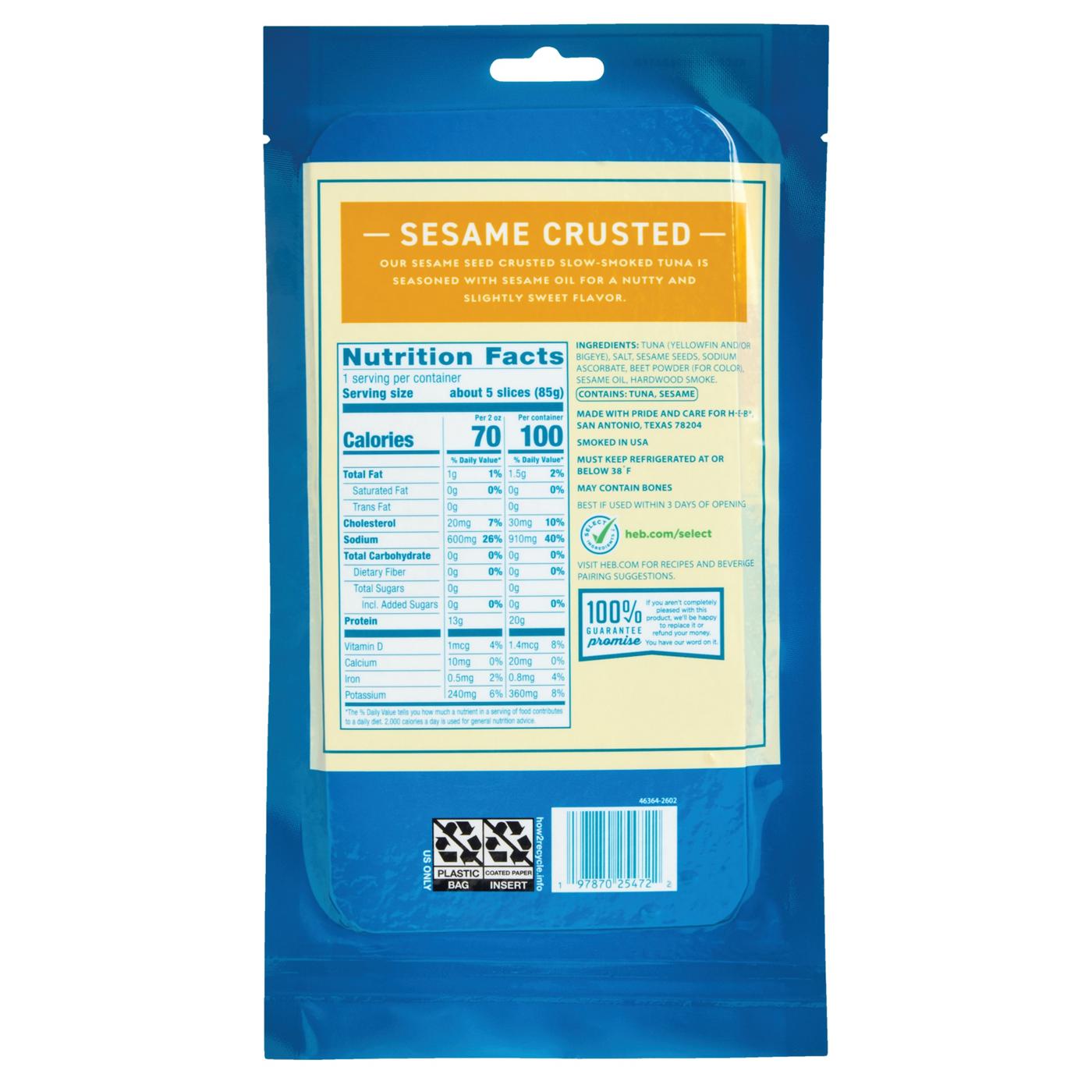 H-E-B Smoked Sesame Crusted Tuna; image 2 of 2