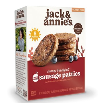 Jack & Annie's Vegan Jackfruit Breakfast Sausage Patties, 5 ct