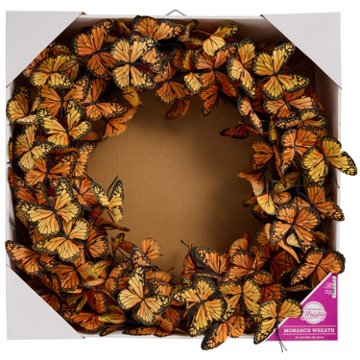 Destination Holiday Monarch Butterfly Wreath
