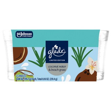 Glade Candles - Coconut Water & Beach Grass, 2 pk, 4.08 oz