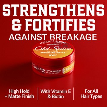 Old Spice Sculpting Putty for Men, Men's Hair Styling Putty, High Hold, Matte Finish, 2.22 oz