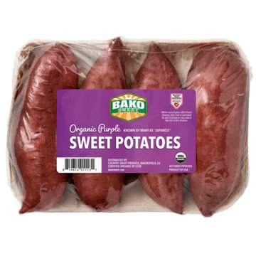 Bako Sweet Organic Purple Sweet Potatoes, 4 ct