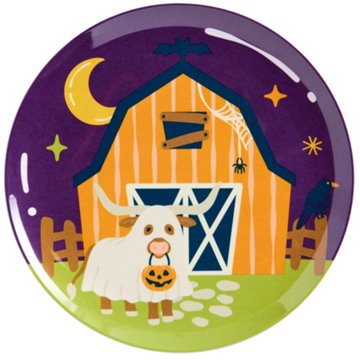Destination Holiday Halloween Barnyard Plate, 8''