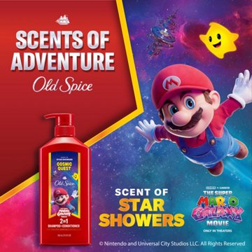 Old Spice 2-in-1 Shampoo & Conditioner, Cosmic Quest, Old Spice x The Super Mario Galaxy Movie