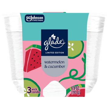 Glade 3 Wick Candle - Watermelon & Cucumber, 6.8 oz