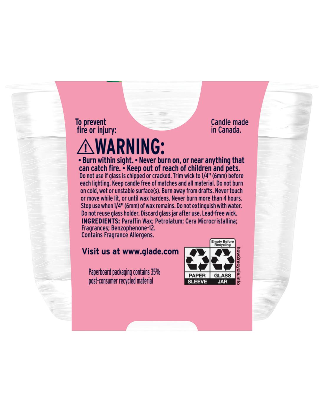 Glade 3 Wick Candle - Watermelon & Cucumber; image 2 of 2