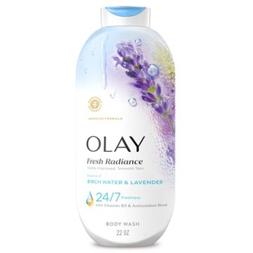 Olay Fresh Radiance Body Wash - Birch Water & Lavender, 22 oz