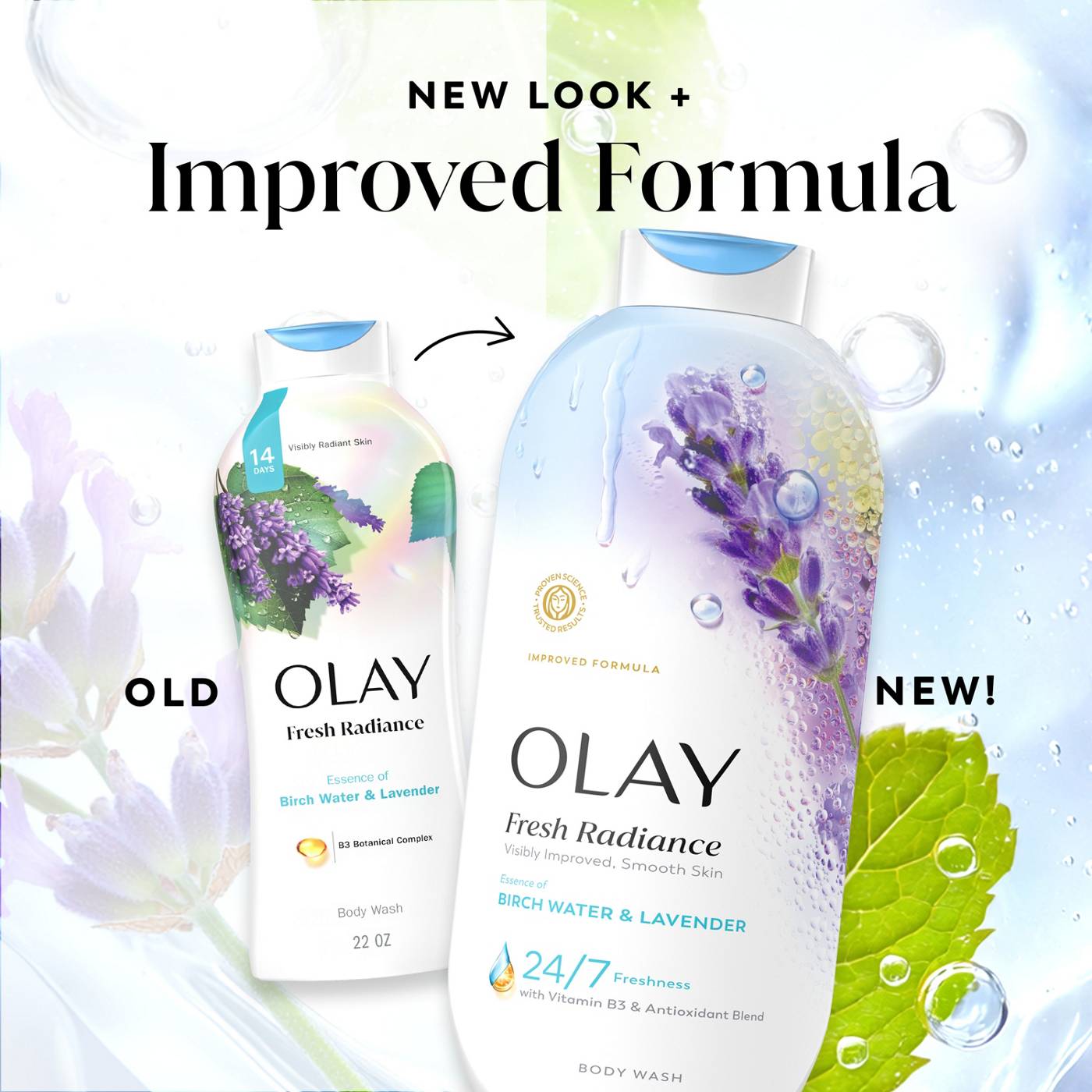 Olay Fresh Radiance Body Wash - Birch Water & Lavender; image 4 of 8