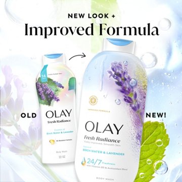 Olay Fresh Radiance Body Wash - Birch Water & Lavender, 22 oz