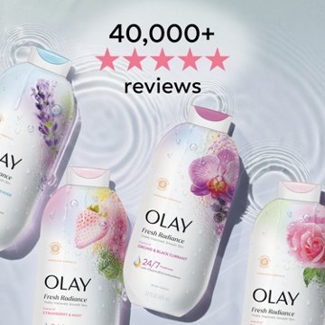 Olay Fresh Radiance Body Wash with Essence of Strawberry and Mint, Vitamin B3 and Antioxidant Blend, 22 oz