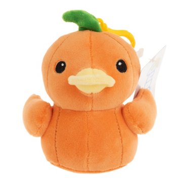 Quackerz Halloween Pumpky Duck Backpack Clip, 4"
