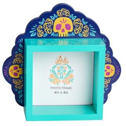Destination Holiday Day of the Dead Box Photo Frame, 4'' x 4''