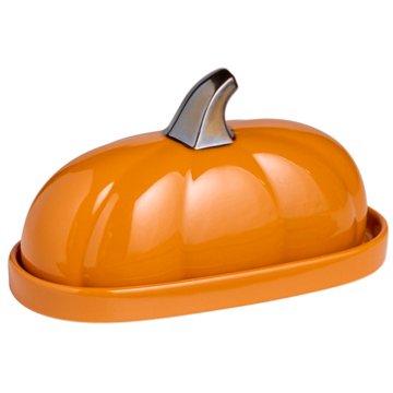 Destination Holiday Pumpkin Shape Butter Dish