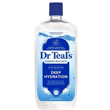 Dr Teal's Skin Renewal Serum Foaming Bath with Magnesium - Deep Hydration, 24 oz